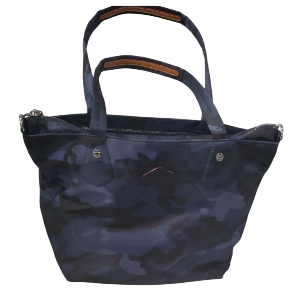 MZ Wallace Black and Gray Camo  Tote Bag with Durable Design